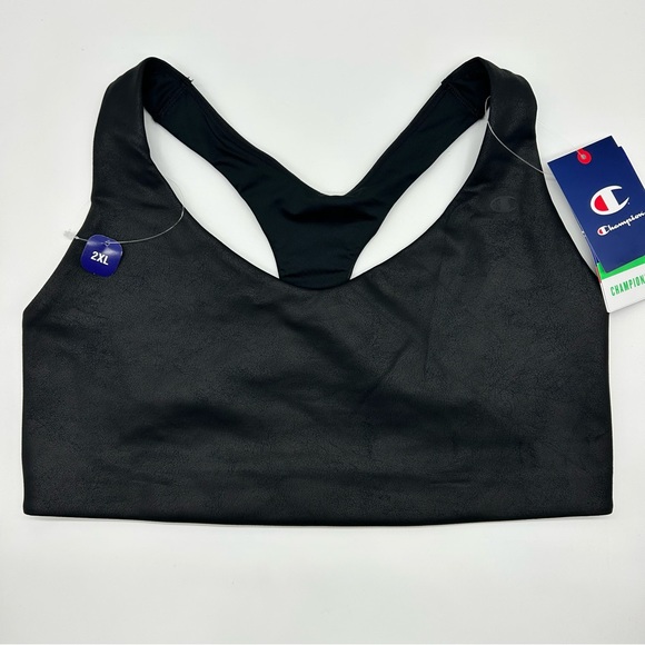 Champion Women's Soft Touch Black Medium Support Sports Bra Size XL 2XL - Picture 9 of 11